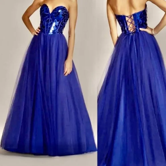 chinese dress ladies Juliet JT2671S Prom Dress - Navy Blue main image 1